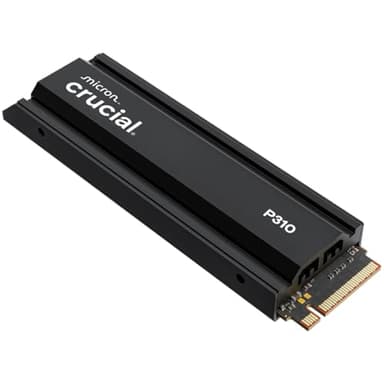 Crucial P310 PS5 SSD 1TB PCIe Gen4 NVMe M.2 Interne Festplatte mit Kühlkörper, bis 7100 MB/s, Gaming für PS5, Desktop PC - CT1000P310SSD5-01