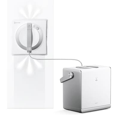ECOVACS WINBOT W2S Omni Fensterputzroboter mit Multifunktionsstation, intelligenter Bis-an-den-Rand-Reinigung mit TruEdge™, Aufladen während des Betriebs, DREI Wasserdüsen, 12-stufigem Schutz