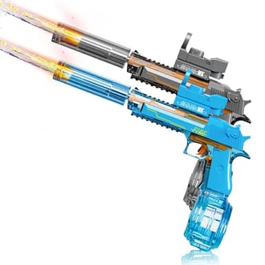 UROINT Elektrisch Wasserpistole für Kinder, Elektrische Wasser Pistole mit großer Reichweite, Spritzpistolen Water Gun mit LED-Licht Spielzeug für Erwachsene Jungen Mädchen (Desert Eagle 2 Pack)