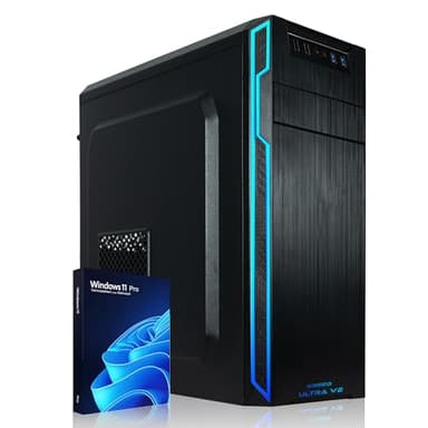 Greed® Ultra V2 PC mit Intel Core i7 12700F - Schneller Rechner - Computer für Büro & Home Office mit 5,2 GHZ - 16GB RAM/Arbeitsspeicher - 1TB SSD + 1TB HDD - DVD+RW - USB 3.1 - WLAN, inkl Win 11 Pro