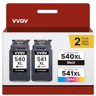 VVQV PG-540 Schwarz CL-541 Color 540XL 541XL Multipack Ersatz für Canon Druckerpatronen 540 541 XL für Canon TS5150 Druckerpatronen MG3650s TS5151 MG3600 TS5100 MG3650 MX475 MG425 (Schwarz, Farbe)