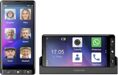 MAXCOM MS601 Smartphone für ältere Menschen mit Whatsapp, große Symbole, SOS-Taste, großes Display, Ladestation, Android 14, Akku 4000 mAh