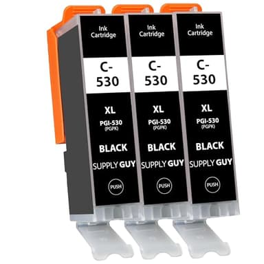 Supply Guy Druckerpatronen kompatibel mit Canon PGI-530 PGBK Schwarz passend für Pixma TS-8500 Series TS-8550 TS-8551 TS-8552 TS-8700 TS-8750 TS-8751 (3 Patronen)