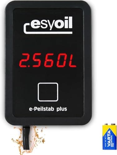 esyoil e-Peilstab: Digitale Füllstandsanzeige für Heizöltank/Öltank | Anzeige in Liter, Zentimeter und Prozent | einfache Montage | kein WLAN erforderlich
