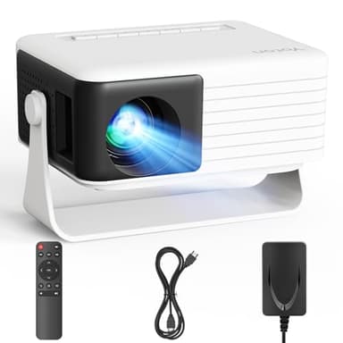 YOTON Mini Beamer Klein [180° Drehung & Auto Keystone] Projektor 1080P Unterstützt 15000L, 50% Zoom Tragbarer Beamer für Heimkino Schlafzimmer Kompatibel mit HDMI/USB/Handy/PS5/TV Stick, Schwarz