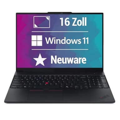 Lenovo ThinkPad E16 Gen 3 16 Zoll Full HD Laptop AMD Ryzen 7-250@ bis zu 5,1 GHz 16 GB 512 GB SSD mit Windows 11 Pro & GRATIS Antiviren-Software - NEU & OVP