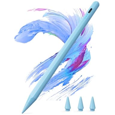 Kingone Stift für Apple iPad 2018-2026, 2X Schnellladung, kompatibel mit iPad 6~11th,Pro 11"/12.9"/13",Air 3~5th,Air 11"/13",Mini 7/6/5th, mit Magnetischer Haftung, Palm Rejection & Neigung, Blau.