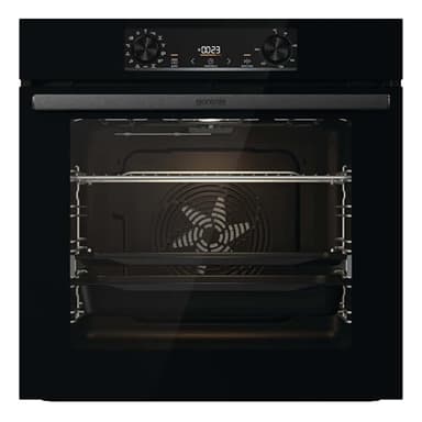 Gorenje 738415 OptiBake BOS 6737 E13BG Einbau-Backofen / 77L / Heißluft/ExtraSteam/GentleClose & Open/Bratenthermometer/AirFry/Pizzamode 300°C/PerfectGrill/ChildLook/Teleskopauszüge/schwarz
