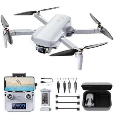 Holy Stone HS360E GPS Drohne mit Kamera 4K EIS für Erwachsene, 6KM FPV Bildübertragung, 30 Min. Lange Flugzeit, GPS Folgen, Auto Rückkehr, unter 249g profi Kameradrohne Anfänger,C0