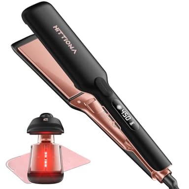 【Professionelles Keramik-Glätteisen】1.75“ Ionen-Haarglätter mit LCD-Temperaturanzeige – Individuelle Regelung (150-230°C), Dual-Spannung, Reduziert Frizz & Statik für Alle Haartypen
