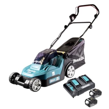 Mäher 38 cm Mak 2x18V Li-Ion Makita 2 Batt. BL1840B + DC18SH Ladegerät - DLM382CM2