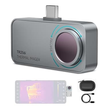 MiLESEEY TR256i Wärmebildkamera Android Type-C, 20g Vollmetallgehäuse Thermal Camera, Messbereich -15°C~600°C, 25Hz 256x192 Auflösung, 3 Wärmemessungen & 6 Anpassbare Paletten,für Phone, Computer