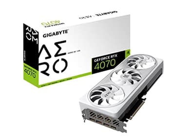 GIGABYTE GeForce RTX 4070 AERO OC 12GB Graphics Card - 12GB DDRX6 21Gbps 192bit, PCI-E 4.0, Core 2565Mhz, DisplayPort 1.4, HDMI 2.1a, NVIDIA DLSS 3, GV-N4070AERO OC-12GD