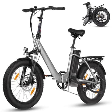 SAXXX E Bike Klapprad 20 Zoll mit 36V 13Ah Akku, E Fahrrad Herren mit 7 Gang Kettenschaltung, Elektro Klapprad mit Scheibenbremsen 120KM Lange Range, Elektrofahrrad Pedelec 25 km/h für Herren Damen