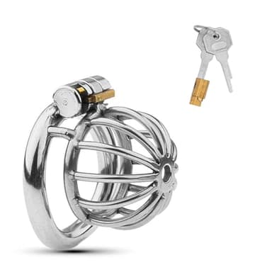 BDSMJOY Peniskäfig klein,Chastity Cage Male Metall Keuschheitskäfig Keuschheitsgürtel für Herren,Penis Käfig Cock Cage Sklaven Sexspielzeug für die Männer extrem (50mm)