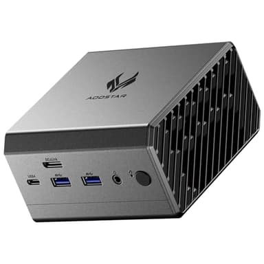 AOOSTAR GT68 Mini PC Ryzen 7 PRO 6850H(bis zu 4,7GHz), Mini Gaming PC 16GB LPDDR5 6400MHz RAM 512GB M.2 SSD(3 Steckplätze), Mini Desktop Computer 4K Triple Display/USB4+OCULINK/WiFi6/2 * 2.5G LAN