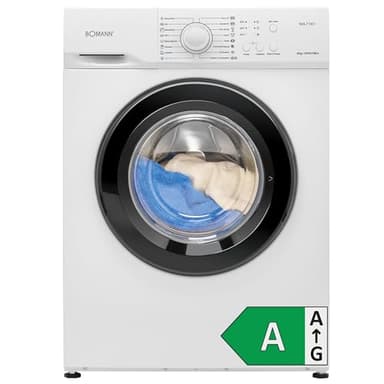 Bomann® Waschmaschine 6kg | max. 1000 U/Min. | 5 Jahre Motor-Garantie | bürstenloser DC-Motor: effizient, leise und langlebig | Temperatur bis zu 90°C | 16 Programme | Washing Machine | WA 7161