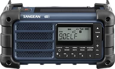 Sangean MMR-99 DAB Multifunktionales Notfallradio mit Handkurbel, DAB+,FM-RDS, Bluetooth, LED-Taschenlampe und IP55-Zertifizierung, Ideal für Outdoor, Camping und Notfälle, Ocean Blue