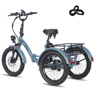 Fafrees F20 Mate E-Bike Dreirad 18,2Ah/873,6Wh Akku [ Offiziell ] Damen Ebike Herren 180kg, Elektro Dreirad für Erwachsene 65N.m, Klapprad E Mountainbike 20 Zoll, Elektrisches Fahrrad klappbar 15°