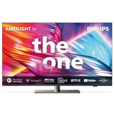 Philips Ambilight 65PUS8909 4K LED Smart TV - 65-Zoll Display mit Pixel-präziser Ultra HD Titan OS Plattform und Dolby Atmos-Klang. Funktioniert mit Alexa und Google Sprachassistent – Anthrazitgrau