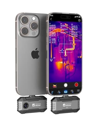 Wärmebildkamera Thermal Master P1 für iPhone 15/16 und Android Infrarotkamera Wärmebildkameras mit X³ IR Auflösung 320x240, -20℃-600℃ Haus-Inspektion 15x Zoom