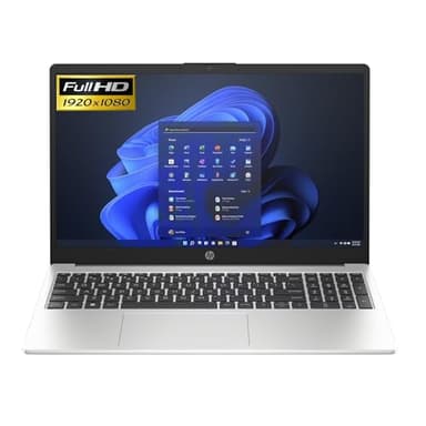 HP 250 G10 Notebook 15,6" Intel i5-1334U@4,6GHz 16GB DDR4 512GB NVMe SSD IPS FHD Windows 11 Home Laptop, Silber //Notebooktasche