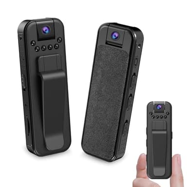 YMBZY Mini Körperkamera POV Camera 1080P Tragbare Body Cam mit Audio Video Aufzeichnung Mini Überwachungskamera Nachtsicht Mini Kamera für Vlogging, Reisen, Sicherheit und Arbeit