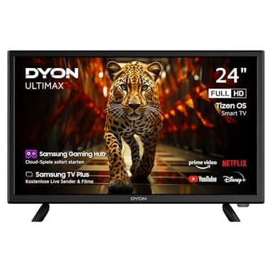 DYON ULTIMAX 24F-TI – 24 Zoll (60 cm) Full-HD Smart TV mit Tizen OS, Triple Tuner (DVB-C/-S2/-T2), Smart & Gaming Hub, Prime Video, Netflix, Disney+ [2025]