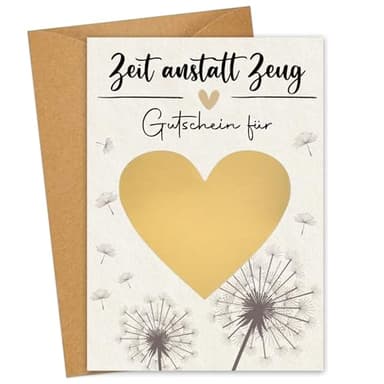 Gutscheine zum selber ausfüllen, Zeit anstatt Zeug, Rubbelkarten zum selber beschriften mit Umschlägen, Gutscheinkarte zum Selbstausfüllen, Geburtstagskarte