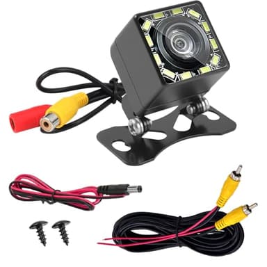 Rückfahrkamera Auto mit Ultra HD 1080P, 12 LED Super Nachtsicht, 170°Weitwinkel Fischaugen, IP68 Wasserdicht 12V-24V Rückfahrkamera für PKW SUV LKW Wohnmobil Pickup Van Landwirtschaft Einparkhilfe