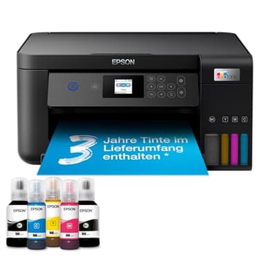 Epson EcoTank ET-2850 A4-Multifunktions-Wi-Fi-Tintentankdrucker, mit einem im Lieferumfang enthaltenen Vorrat an Tinten bis zu 3 Jahren