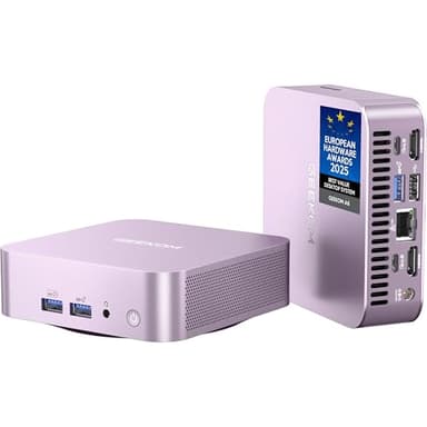 GEEKOM Mini PC A6 Aurora Edition mit AMD Ryzen 7 6800H | Der weltweit einzige europäische Hardware-Award | DDR5 RAM(kein festgelegter LPDDR), 1TB SSD, Mini-PC W-11 pro für Spiele/Büro, USB4
