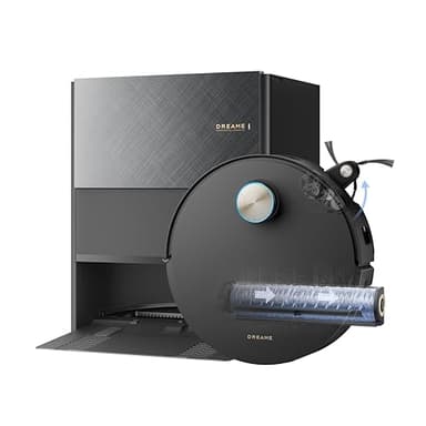 dreame Aqua10 Ultra Roller Complete Saugroboter mit Wischfunktion, 30.000Pa Saugkraft, 8 cm Hindernisfreiheit, Selbstreinigung der Rollen, automatisches Entleeren, intelligente Sprachsteuerung Schwarz
