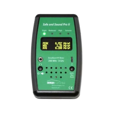 Safe and Sound Pro II RF Meter 200 MHz – 8 GHz – Perfekt für die Messung von Mobiltelefonen, WiFi, Smart Meter usw.
