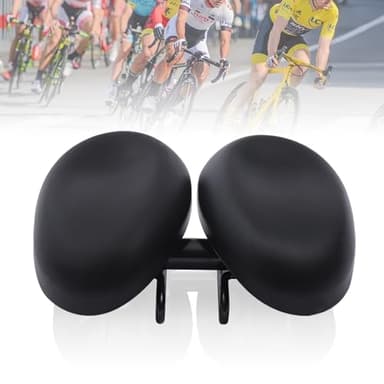 Fahrradsattel Prostata, Weitenverstellbarer 21.9-24.6cm & Nasenloser Design, Ergonomischer MTB/Rennrad Sattel mit PU/PVC Leder (Wasserdicht), Gepolsterter Komfortsattel für Damen und Herren