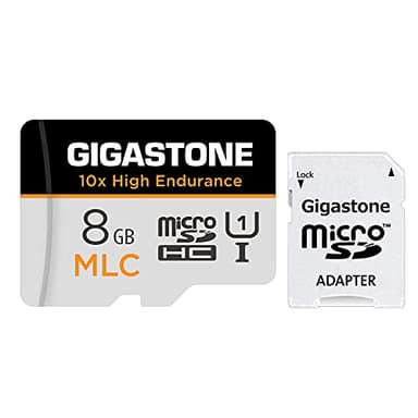 [10x High Endurance] GIGASTONE MLC 8GB Industrial MicroSDXC Karte mit Adapter,85/15 MB/s 4K Videoaufnahme für Security Cam,Dash Cam,U3 V30 C10 [5-Jahre kostenlose Datenwiederherstellung]