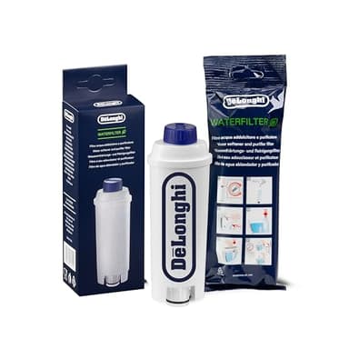 De'Longhi Original Wasserfilter DLSC002 - Zubehör für Kaffeevollautomaten mit, Pflege und Schutz der Maschine, optimiert die Kaffeequalität und schützt vor Kalk, 0.5 L, WeiÃŸ, 1 Pack, 1