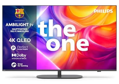 Philips Ambilight 'The One' 55PUS9000 4K QLED Smart TV - 55 Zoll Display mit P5 Perfect Picture Engine Ultra HD, Titan OS, Dolby Vision und Dolby Atmos Sound