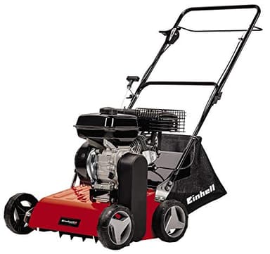 Einhell Benzin-Vertikutierer GC-SC 4240 P (bis 1.200 m², 4.2 kW, 4-Takt-Motor, kugelgelagerte Messerwalze mit 18 Stahlmessern, 8-stufige zentrale Arbeitstiefeneinstellung)