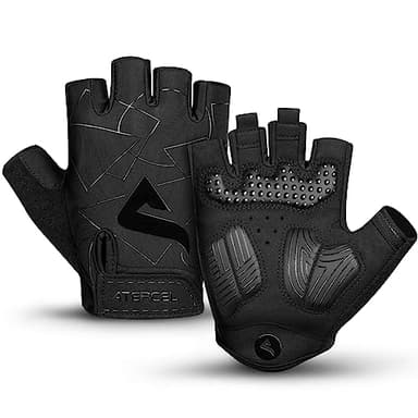 ATERCEL Fahrradhandschuhe Halbfinger für Herren Damen - Radsporthandschuhe MTB Handschuhe mit SBR-Polsterung für Radfahren, MTB, Fitness (M)