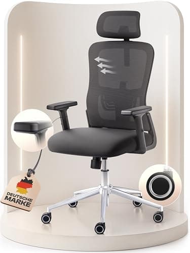 WINTONCOVE Galahad Bürostuhl Ergonomisch [VERGLEICHSSIEGER] Bürostuhl Testsieger | Schreibtischstuhl Ergonomisch | Komfortabler Gaming Stuhl | Drehstuhl 150kg für höchsten Komfort