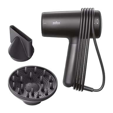 Braun Haartrockner HD4.2, Profi-Haartrockner mit Diffusor und Trocknungsdüse, Super-IONTEC-Technologie, 2100W HTDC-Motor mit 3 Heiz- und 3 Geschwindigkeitsstufen, BRHD425E