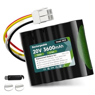 Mspalocell 20V 3500mAh Akku für Worx Landroid S Basic, S450i, S500, WA3230, WR101SI, WR102SI, WR105SI, WR105si.1, WR106 SI, WR106SI, WR115mi, Landxcape LX7 / LX9 Series, 50032492, Ferrex 800m2 2021