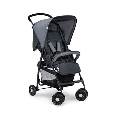 hauck Buggy Sport, Charcoal Stone - Federleichter Reisebuggy 5,9 kg - mit Liegefunktion für Kinder ab Geburt bis 15 kg - Klein Zusammenklappbar, Großer Einkaufskorb bis 3 kg