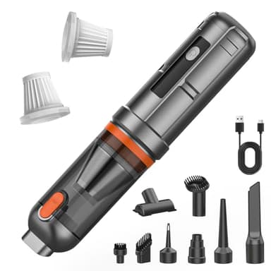 Handstaubsauger Akku, 16000PA Auto Staubsauger, Upgrade-Schnellladung, 4-In-1 Autostaubsauge 3-Gang Akku Staubsauger mit Bürstenlosem Motor für Auto, Büro, Haus, Camping, Tierhaare, Sofa, Tastaturen