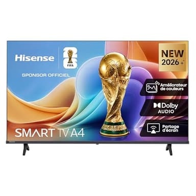 Hisense 40A4S LED-TV, 40 Zoll (102 cm), Full HD, Smart TV, VIDAA, Dolby Audio & DTS HD, WLAN, Bluetooth, randloses Design, Schwarz