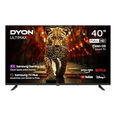 DYON ULTIMAX 40F-TI - 40 Zoll (100 cm) Full-HD Smart TV mit Tizen OS, Triple Tuner (DVB-C/-S2/-T2), Smart & Gaming Hub, Prime Video, Netflix, Disney+ [2025]