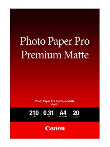 Canon Fotopapier PM-101 Premium matt - DIN A4, 20 Blatt (210 g/qm) für Tintenstrahldrucker, a4 / 20 seiten, 8657B005