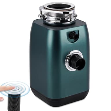 BAOSHISHAN Küchenabfallzerkleinerer 600W Küchenabfallentsorger mit Knöpfen-Schalter Küchenabfallbehälter 3800 U/Minuten für Küche Spüle
