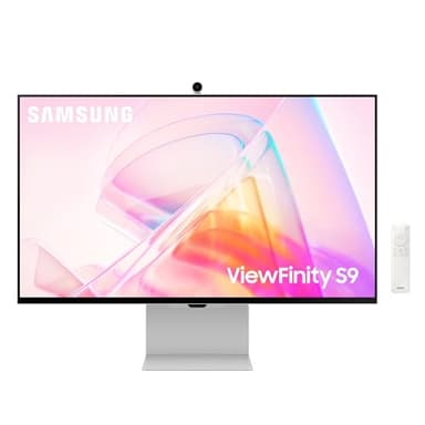 Samsung ViewFinity S90PC High Resolution 5K-PC-Monitor 27 Zoll, Thunderbolt 4, DisplayPort, Mattes Display, 4K-Slimfit-Kamera, Schlankes Metall-Design, AirPlay, Smart TV, Gaming Hub, LS27C902PAUXEN